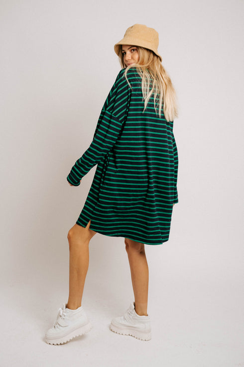 Electric Feel Tee Dress// Navy